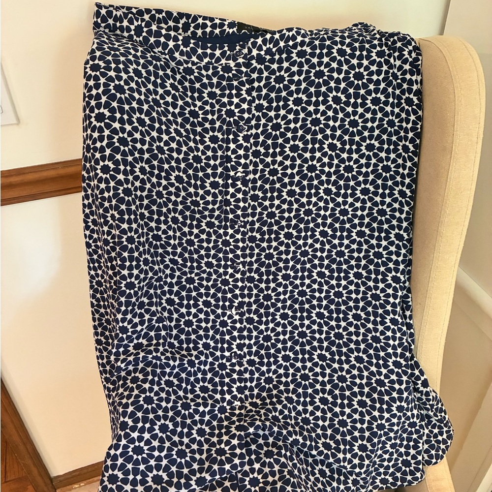 Talbots Blue Midi Pencil Skirt for Work